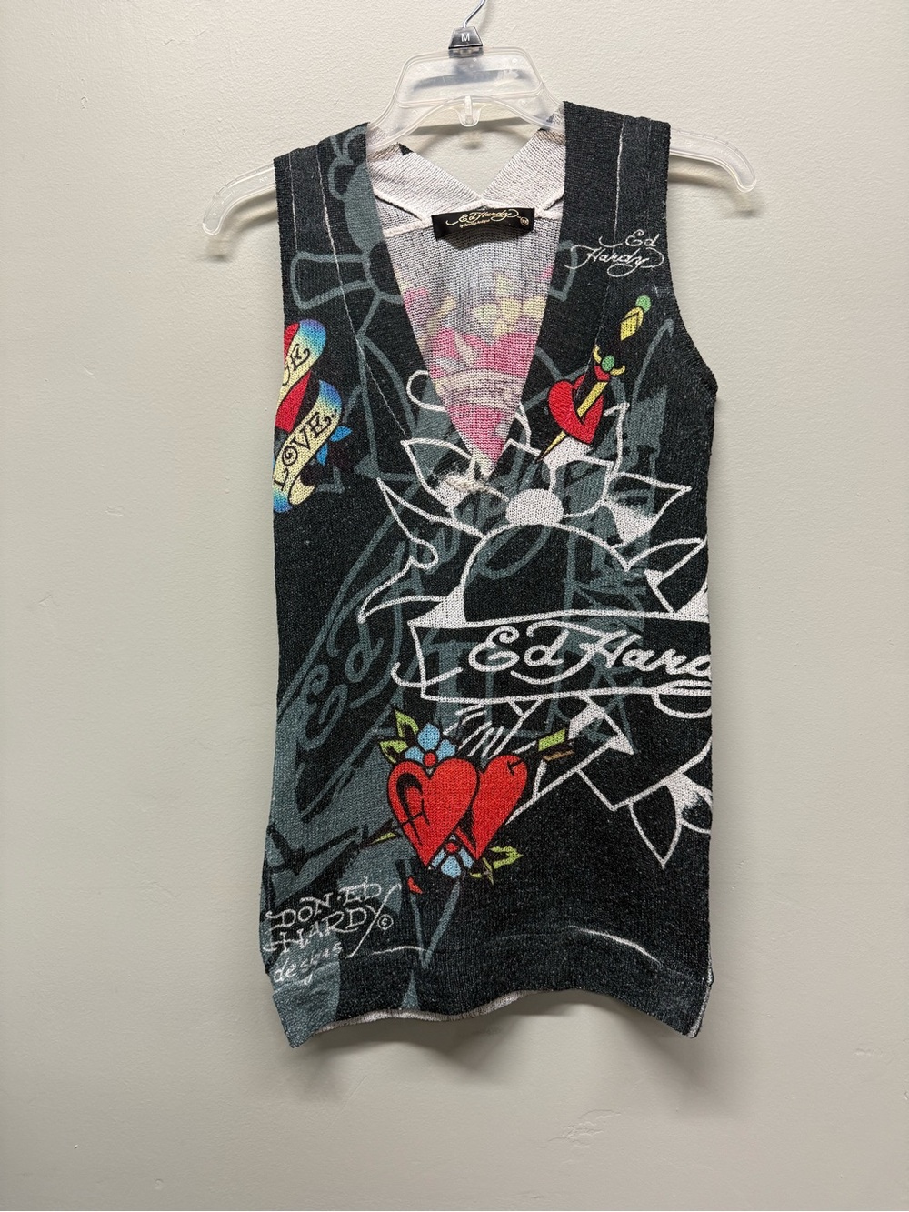 Ed Hardy vintage tank Y2K XS stretchy
